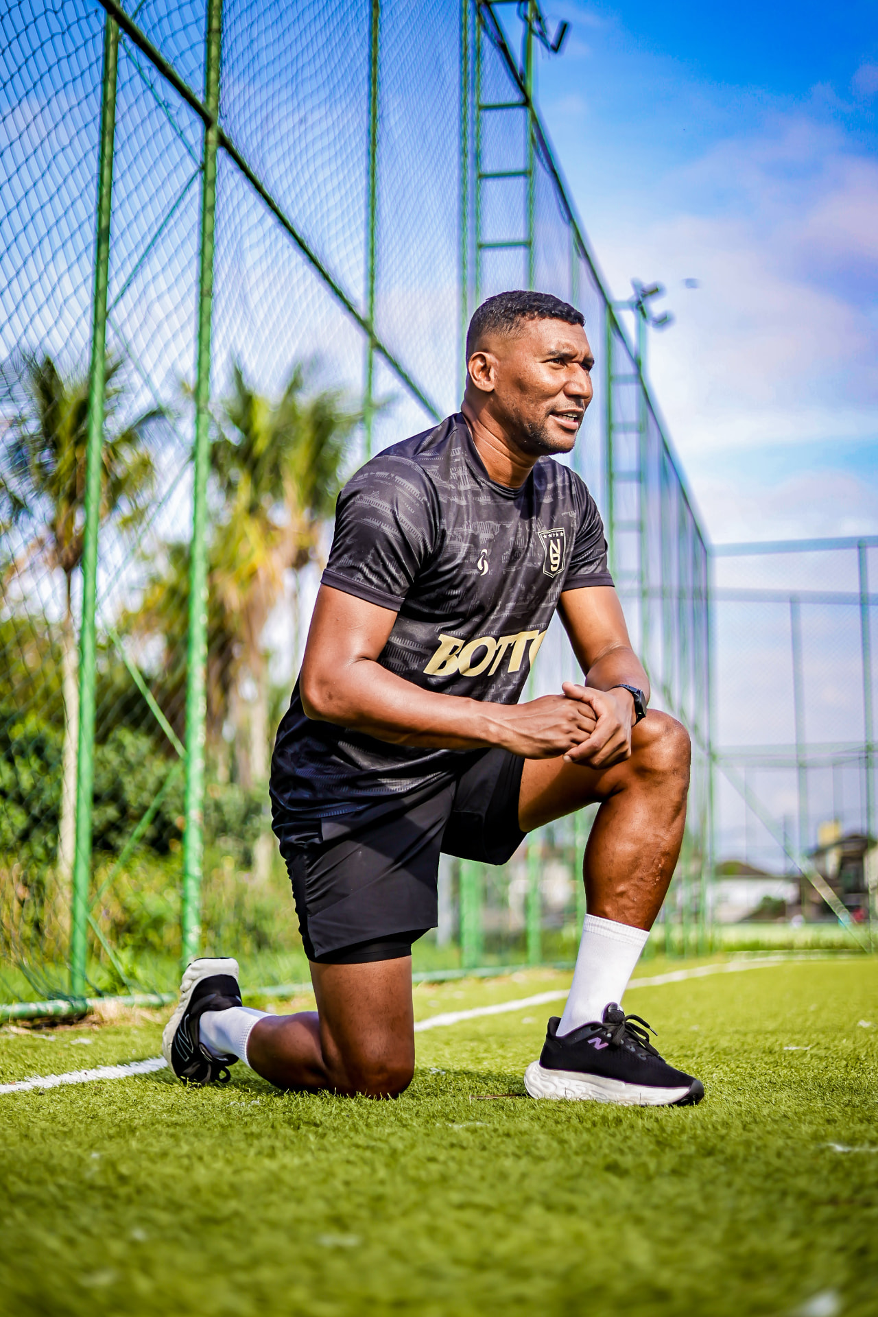 Nelson Ventura no campo de treino